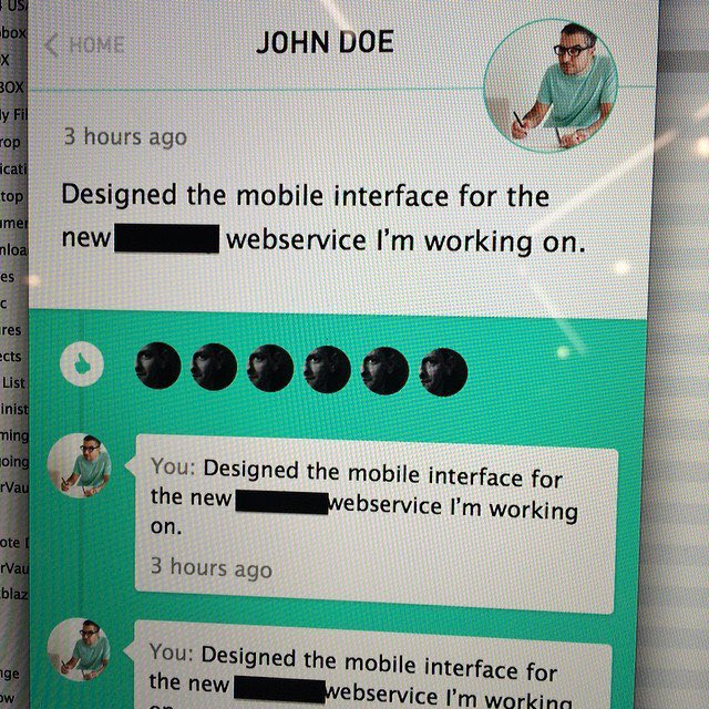Mockup of an early mobile app concept for the same idea